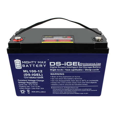Mighty Max Battery 12V 100AH GEL Battery Replaces Ever Green EPL-80WHS Power System ML100-12GEL106
